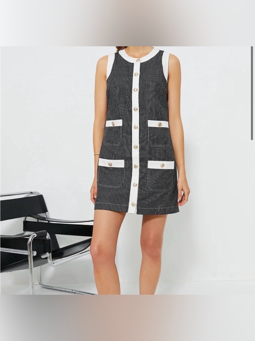 NWT Pomander Place Tuckernuck Black Stripe Voileta Dress